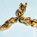 14 K yellow gold three wise monkey 3D charm/pendant 5.3 grams