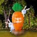 5 Feet Inflatable Easter Blow Up Carrot with 2 Little Cute Rabbits