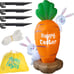 5 Feet Inflatable Easter Blow Up Carrot with 2 Little Cute Rabbits
