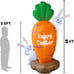 5 Feet Inflatable Easter Blow Up Carrot with 2 Little Cute Rabbits