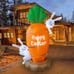 5 Feet Inflatable Easter Blow Up Carrot with 2 Little Cute Rabbits