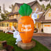 5 Feet Inflatable Easter Blow Up Carrot with 2 Little Cute Rabbits