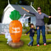 5 Feet Inflatable Easter Blow Up Carrot with 2 Little Cute Rabbits