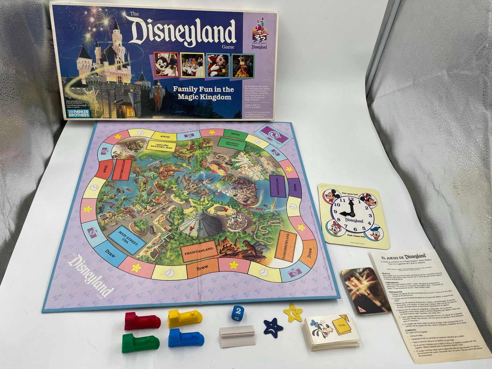 1990 The Disneyland Board Game Magic Kingdom Parker Bros. - Hersch VINTAGE