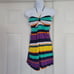Y2k stripes halter top