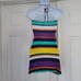 Y2k stripes halter top