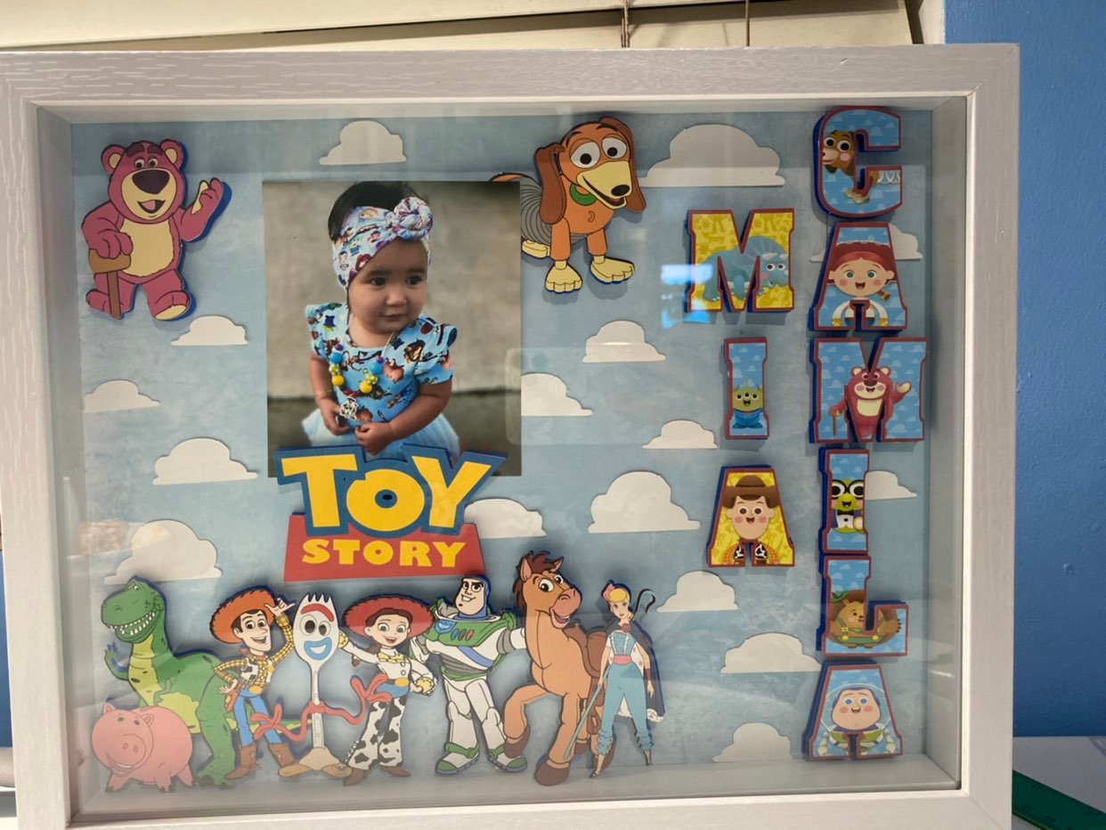 Cuatomized Shadow box for birthday party