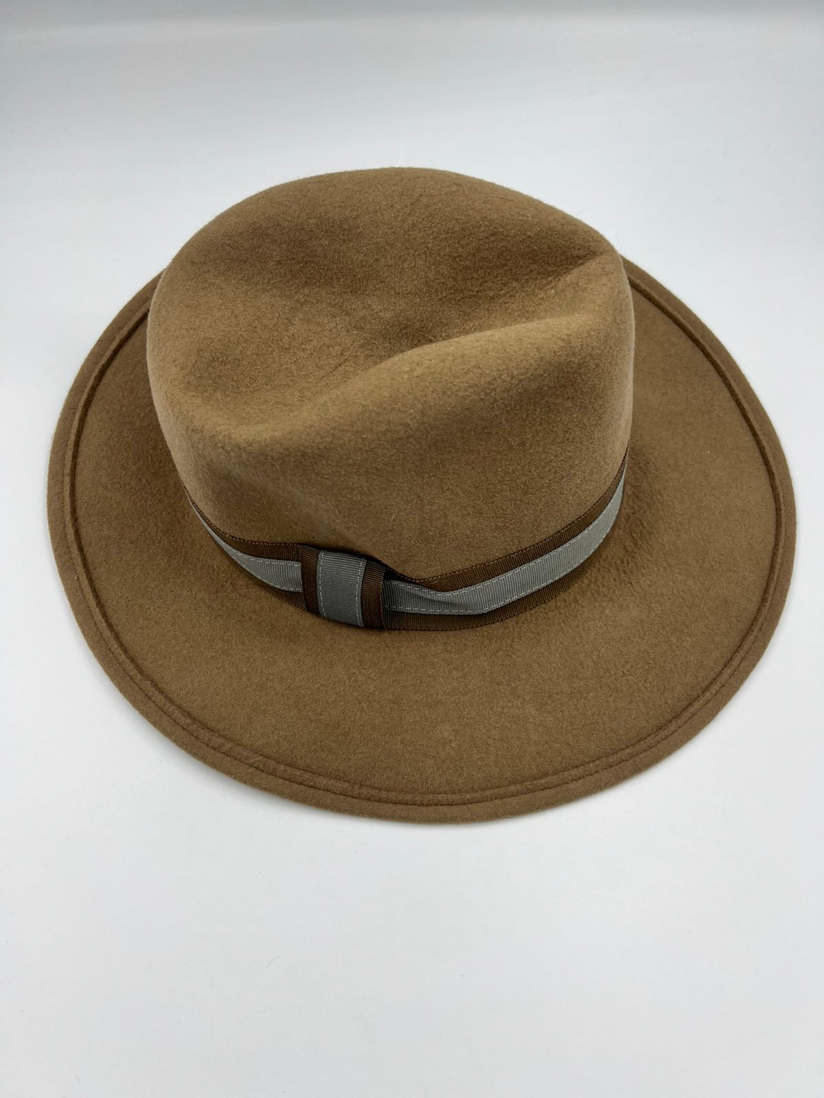 HAT ATTACK Tan Wool Fedora Hat