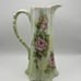 Rare Hand-Painted, Artist Signed, Porcelain Pitcher with Floral Design