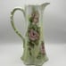 Rare Hand-Painted, Artist Signed, Porcelain Pitcher with Floral Design