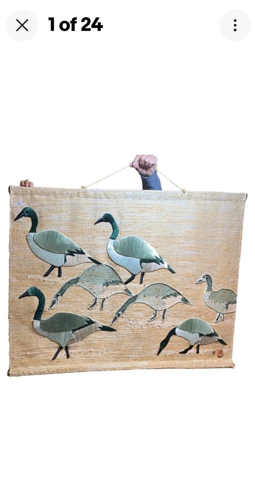 Authentic Don Freedman Art Signed MCM Woven Fiber Art Tapestry Wall Hanging
