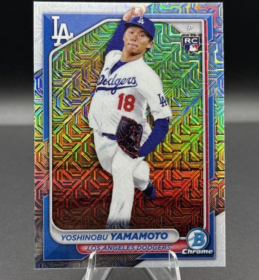 2024 Bowman Chrome Yoshinobu Yamamoto RC Rookie Mojo Refractor #36