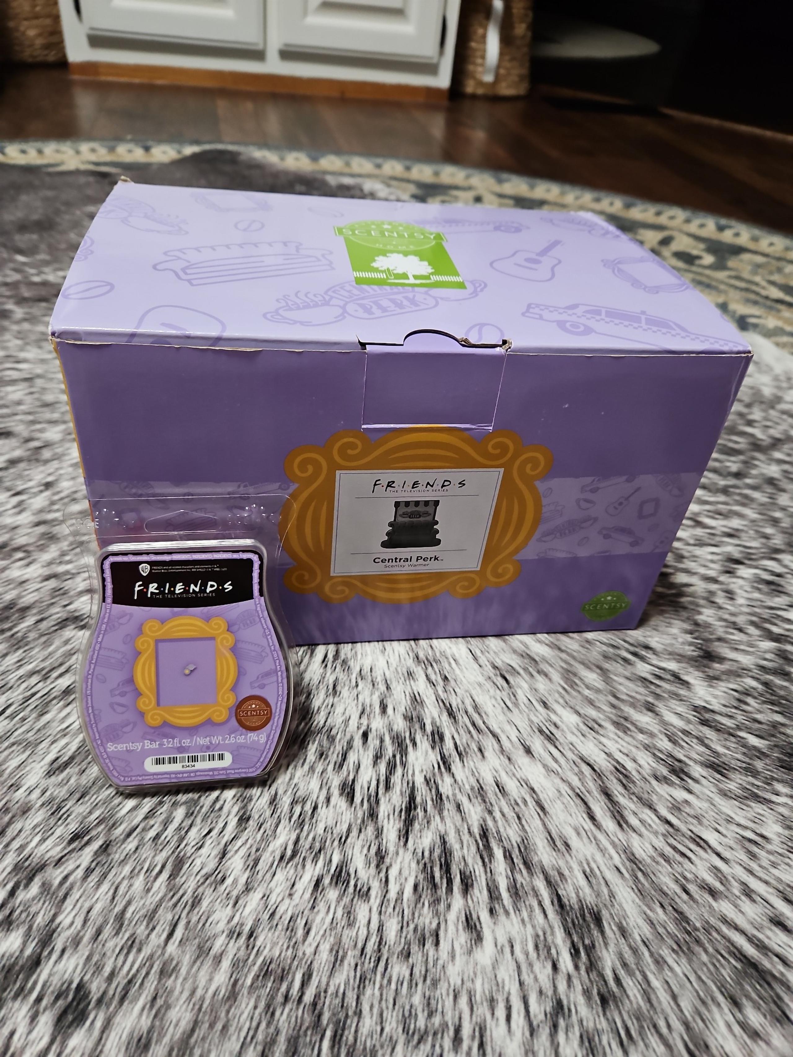 NIB Friends Scentsy Central Perk Warmer with central perk scentsy wax bar