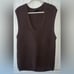 BCBG Maxazria Women's SZ M Brown Deep Neck Sweater Vest-