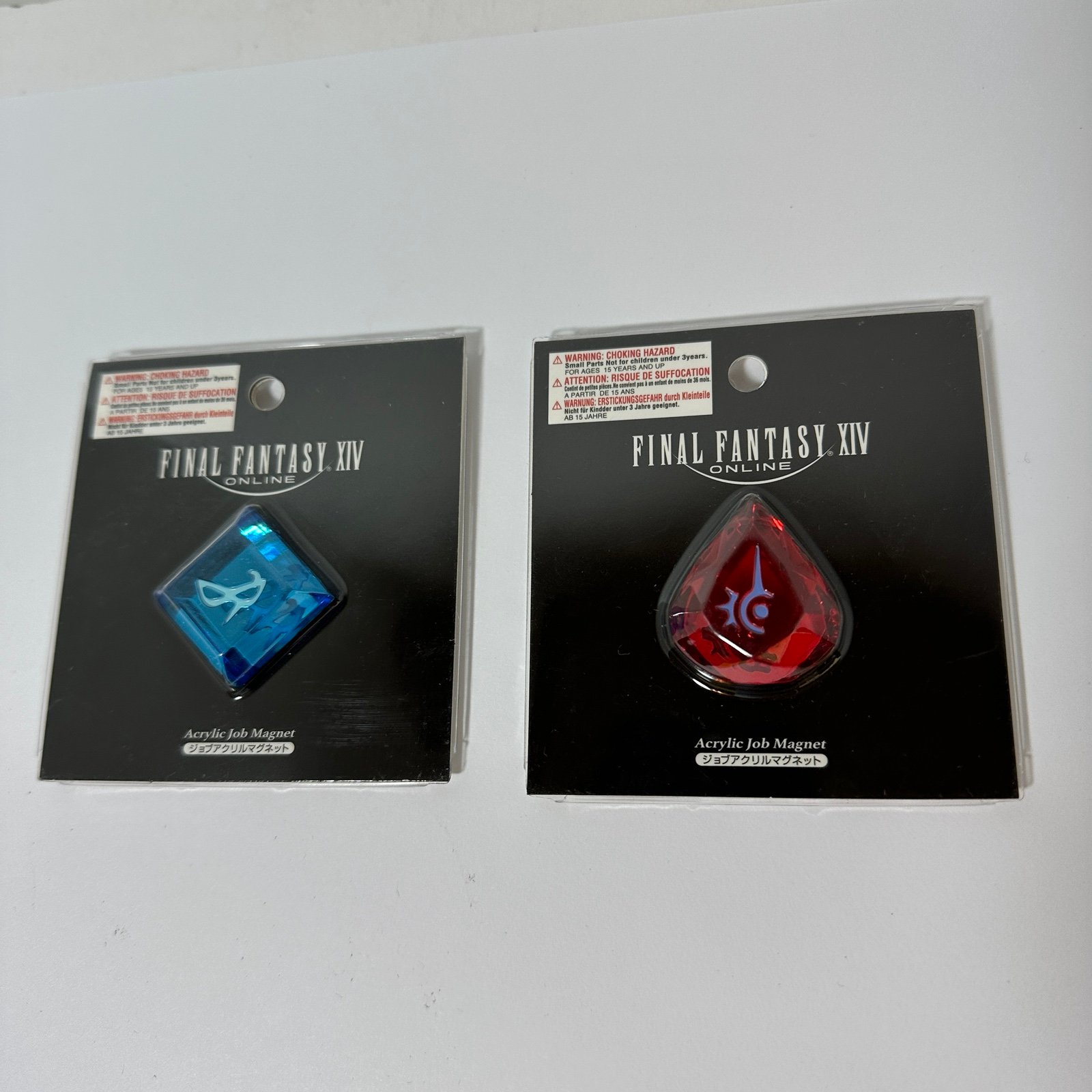 Final Fantasy XIV Red Mage + Blue Mage Acrylic Job Stone Magnet FF 14 Set