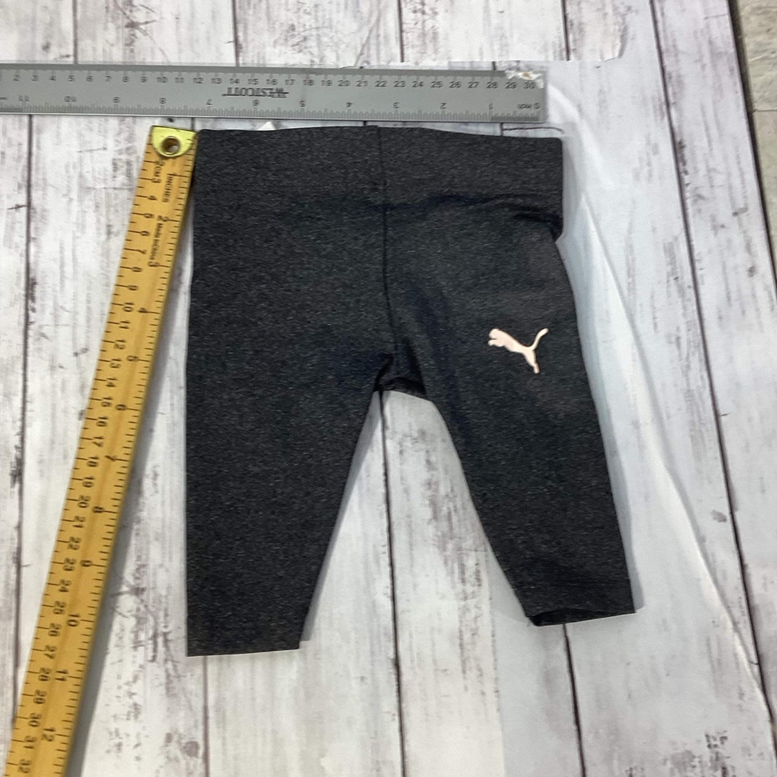 Puma gray puma logo activewear pants leggings 0/3m new