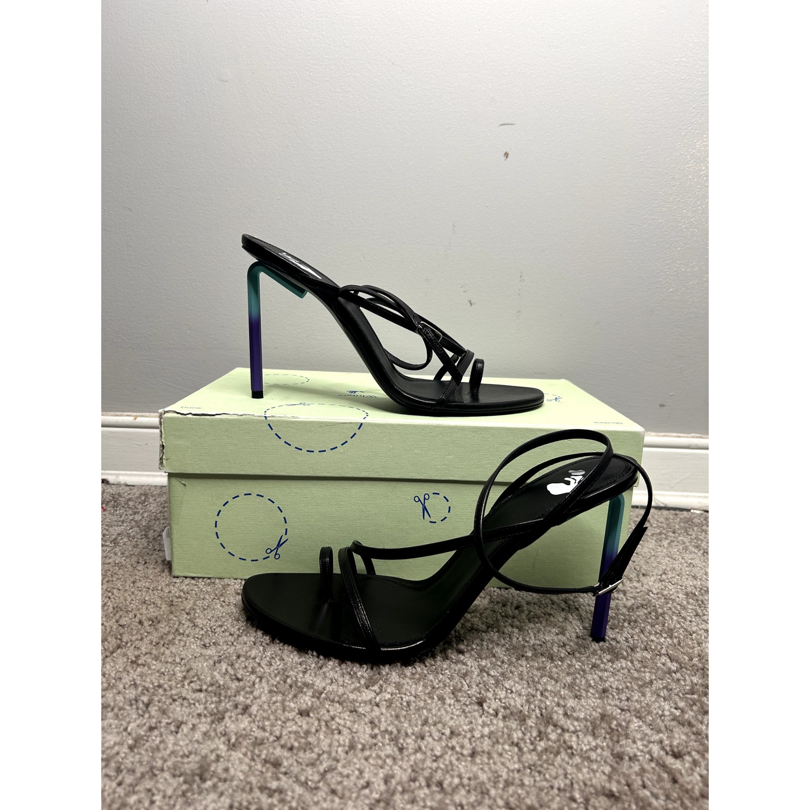 Off White Napa Grad Highallen Strappy Sandal Heels