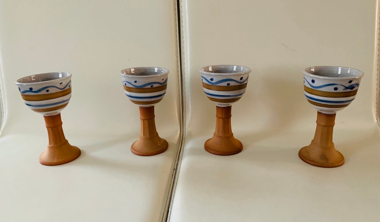 Sigma Pottery Goblets Of 4