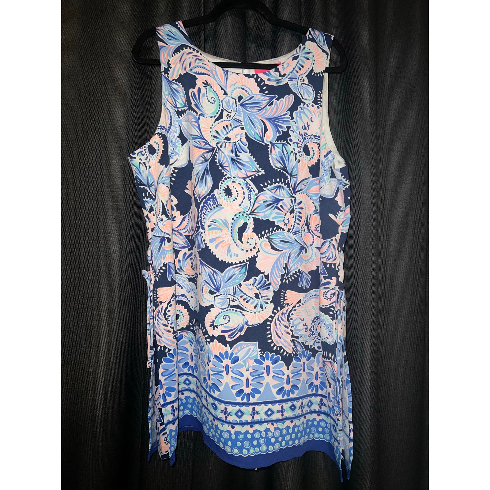 Lilly Pulitzer Donna Romper High Tide Navy Holy Flockamolie Size 16 NWOT