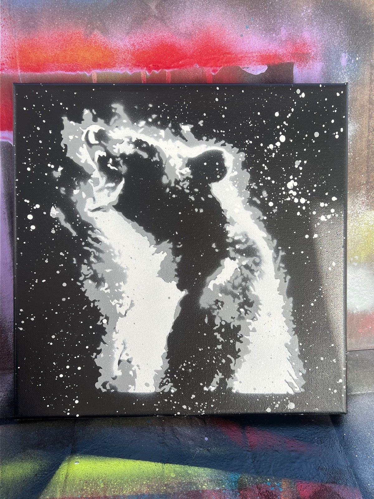Cocaine bear painting