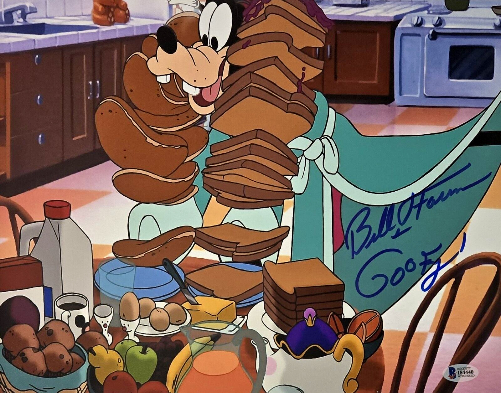 Bill Farmer Signed Photo Goofy Disney Autograph 11x14 Mickey Beckett BAS COA 440