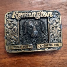 Remington | Brass Belt Buckle | Vintage