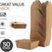Food Containers Microwaveable Kraft Brown Take Out Boxes 45 oz (50 Pack)