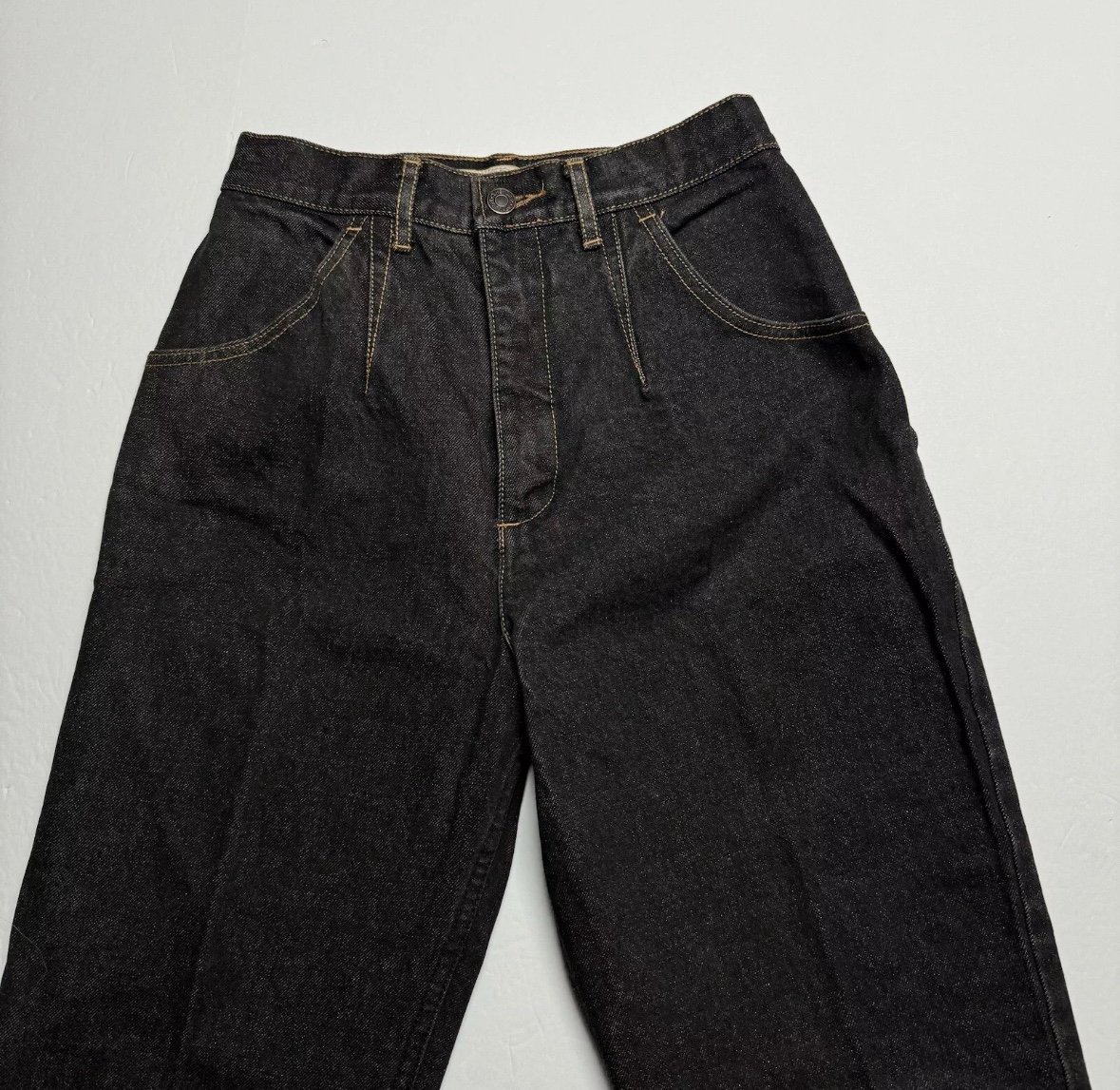Vintage 70s-80s Gap Workforce Jeans In Black Size: 7/8 (26x26) New with Defect