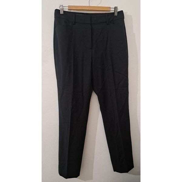 Brooks Brothers Womens Size 8 Black Trouser dress Pants 100% FINE ITALIAN WOOL
