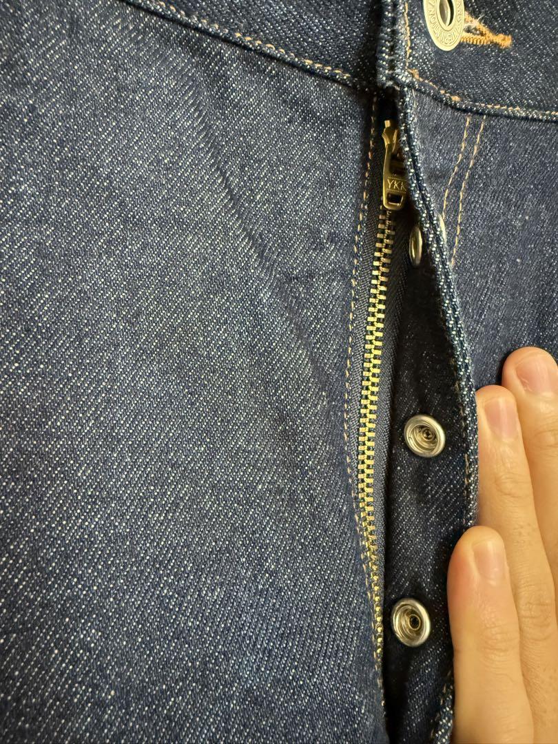 SHIKITARI Side Snap Bell-Bottom Denim