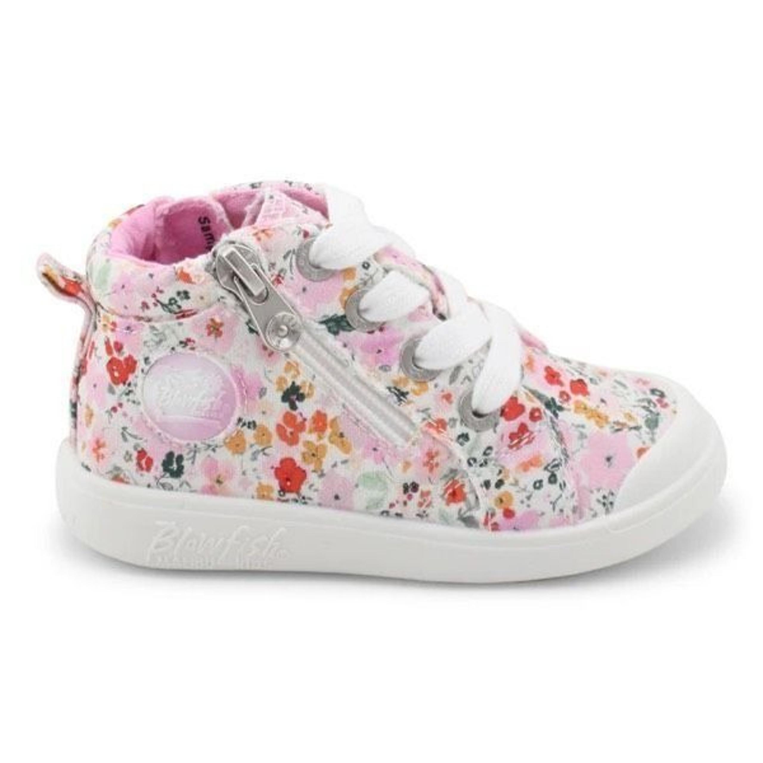 Blowfish Little Girls Floral Pink Sneakers Valeeta in Blush Dazzle Size 10
