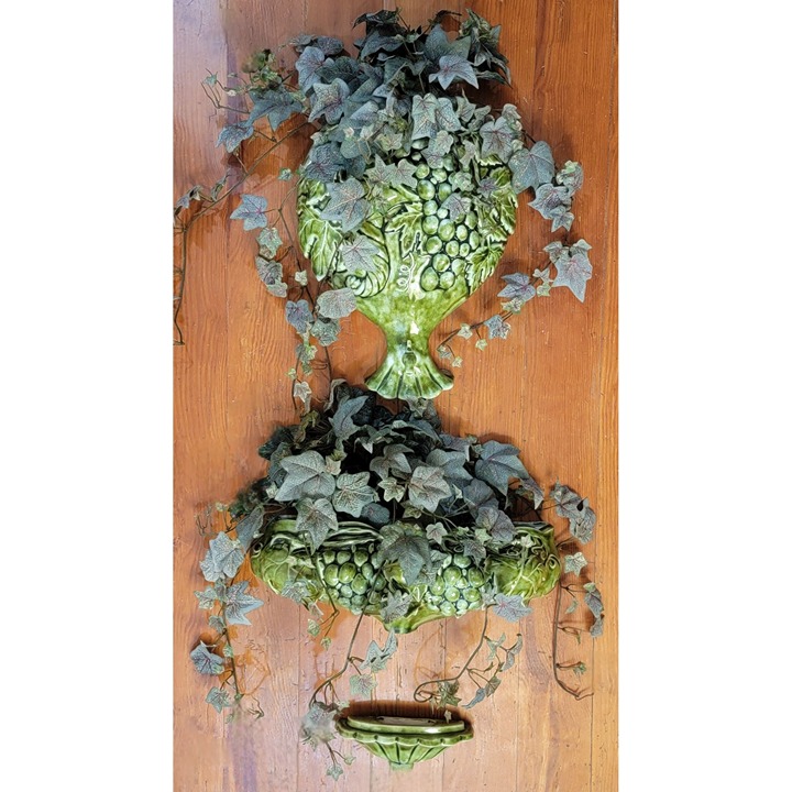 Antique Genuine Arnels Ceramic Wall Pottery Arrangement, set of 3