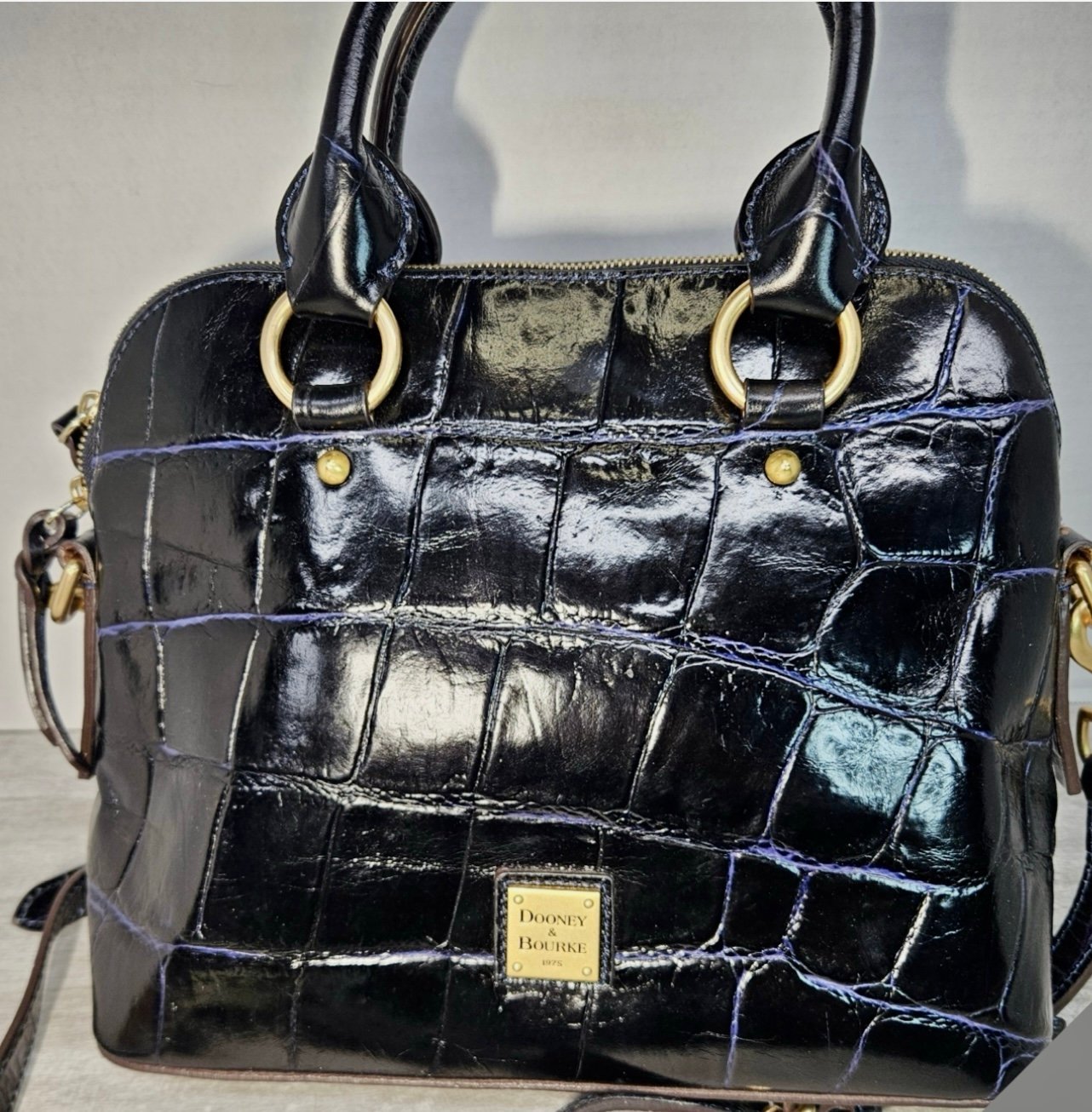 Gorgeous Dooney & Bourke Croc Embossed Cameron Satchel