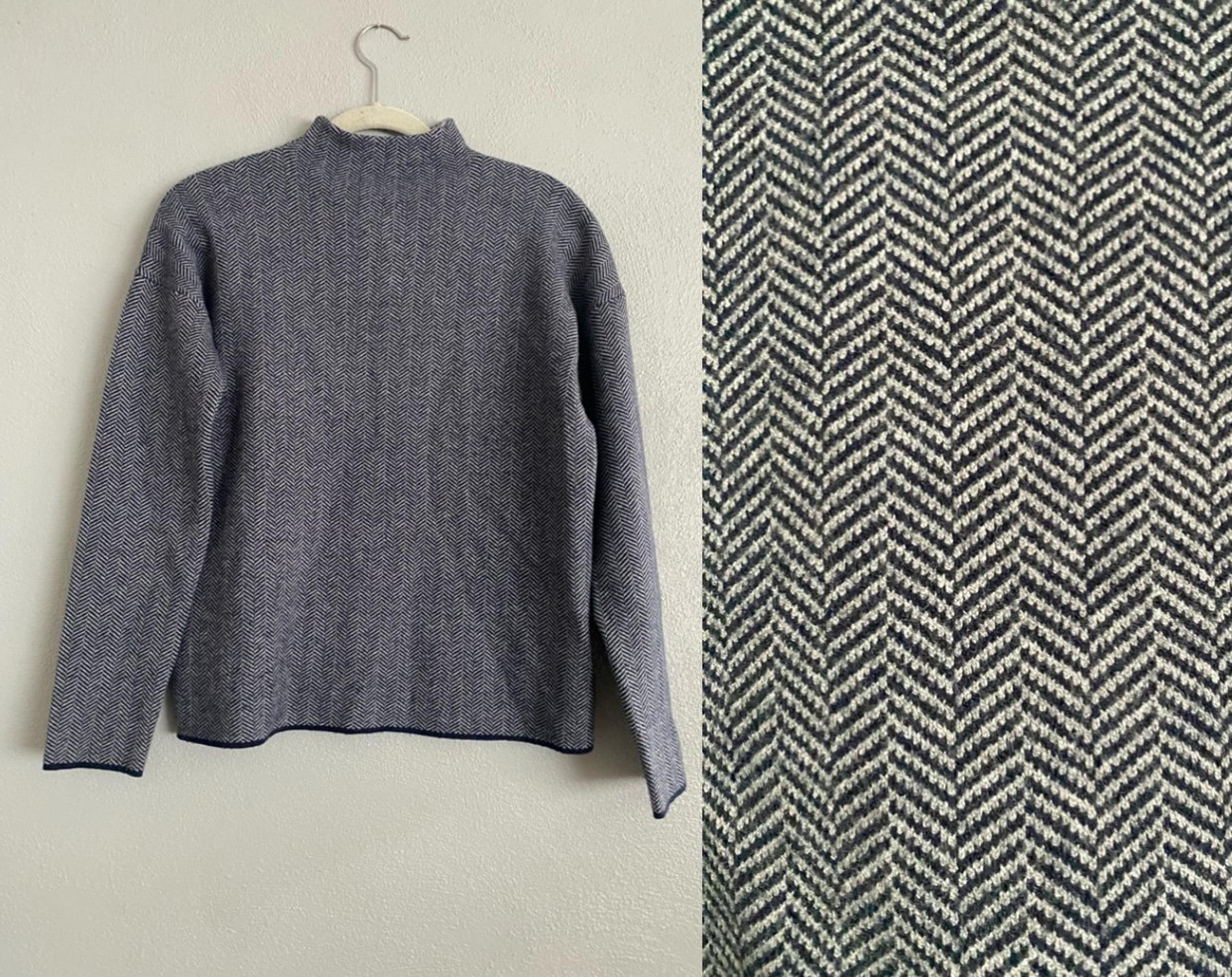 Sweatshirt Womens Size Small Herringbone Knit Pullover Sweater - Christian Siriano