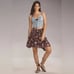 NWT By Anthropologie Asymmetrical Smocked Mini Skirt