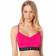 Kate Spade logo sports bra electric pink