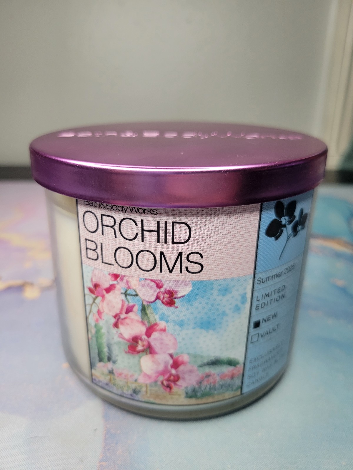 Orchid Blooms 3-Wick Candle Bath & Body Works (HTF)