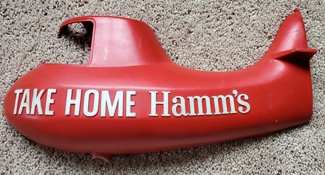 Hamm's beer helicopter sign