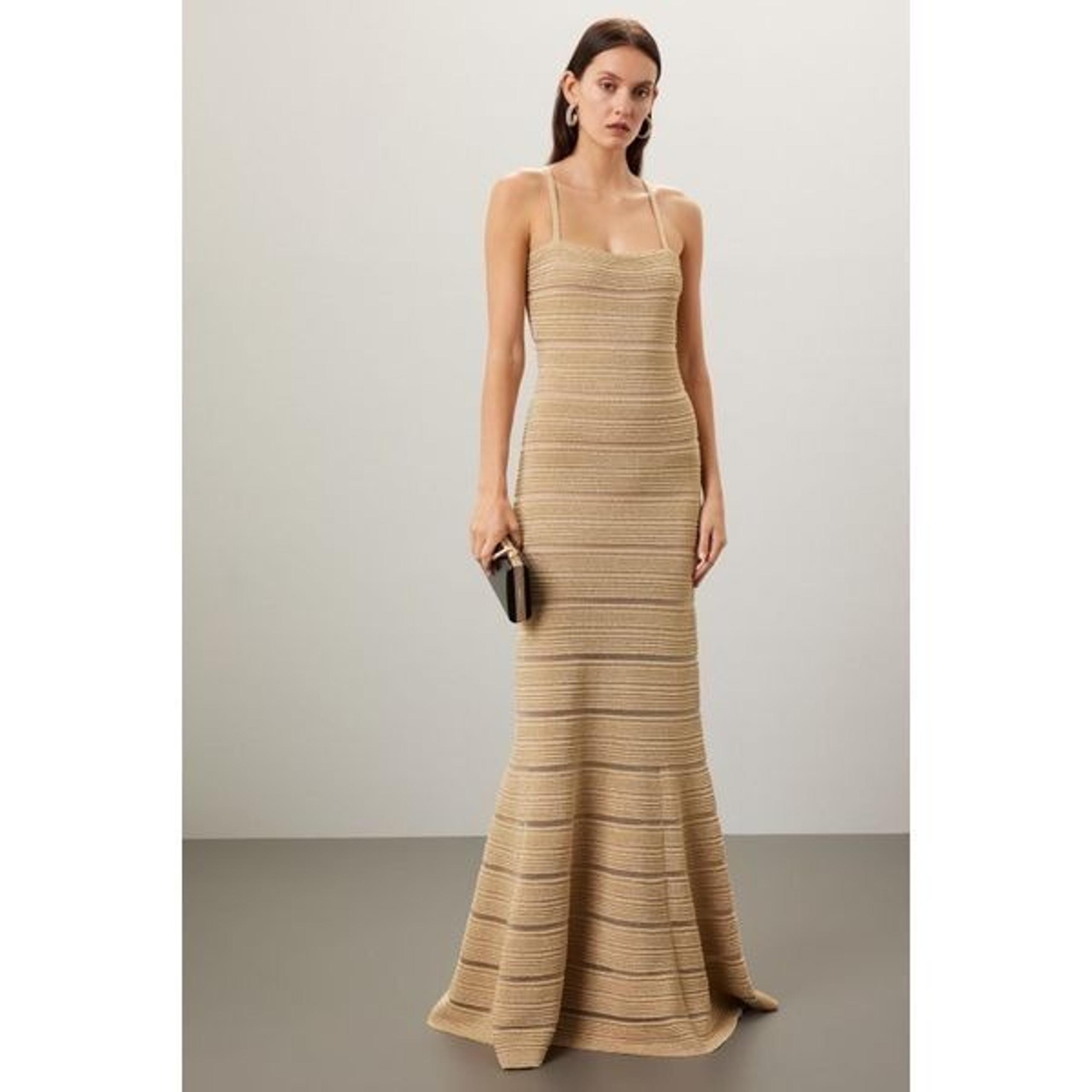 Herve Leger  Metallic Bandage Gown