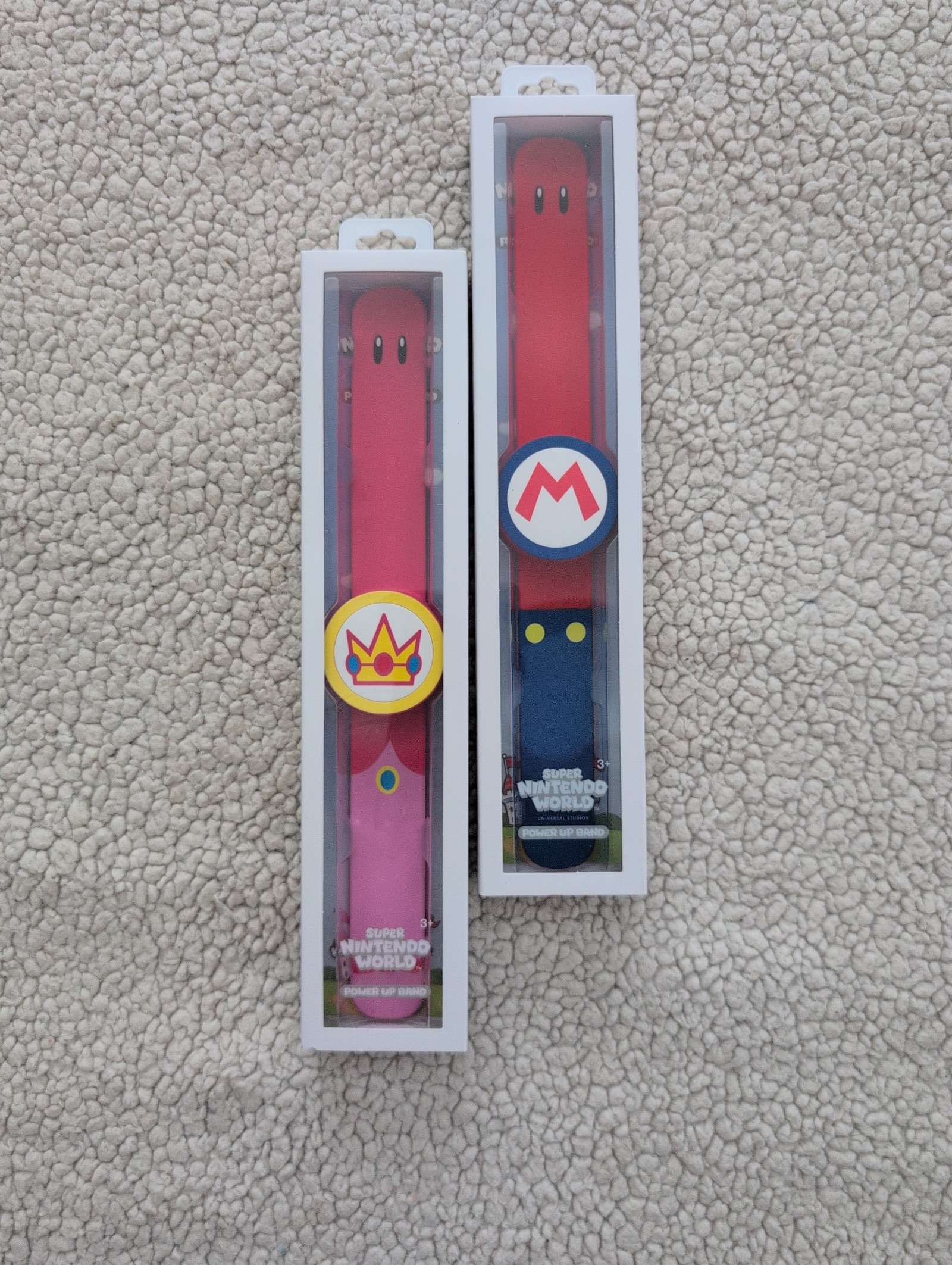Mario and Peach power up bands