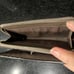 Tori Burch McGraw bifold wallet in silver maple excellent
