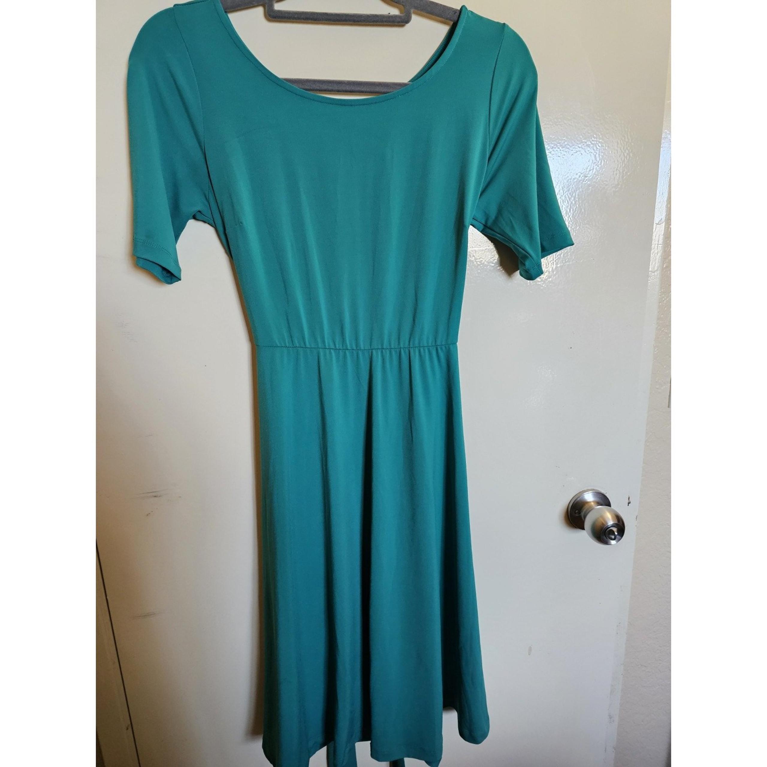 SOMA Tie At Waist Knit Dress Teal Dolman Sleeve Women's Small