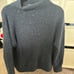 VINCE TEXTURED FUNNELNECK WOOL BLEND SWEATER IN FISHERMAN BLUE SZ Medium