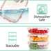 [10 Pack] Glass Meal Prep Containers, Food Storage Containers with Lids Airtight