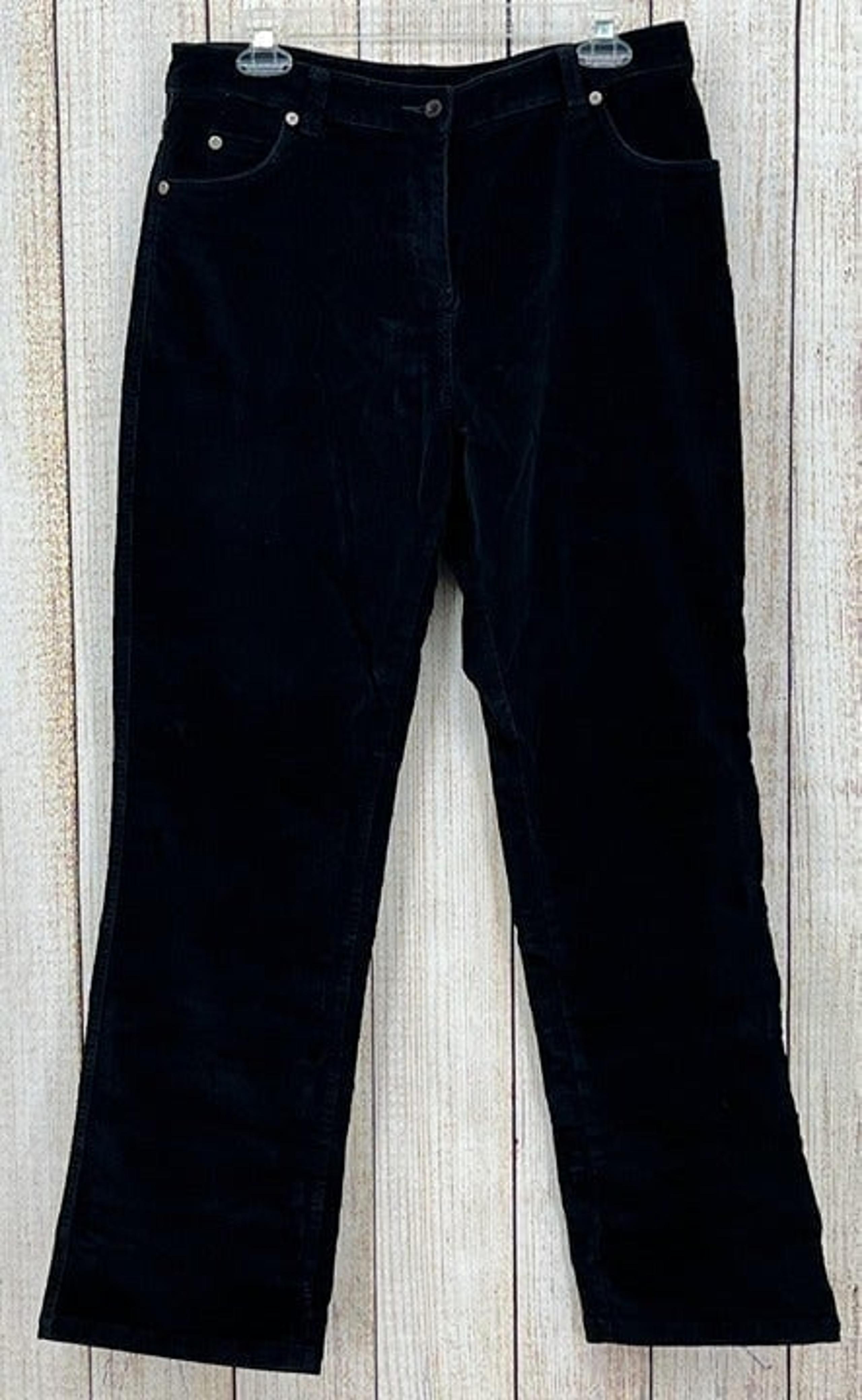 Vintage Woolrich Black Corduroy Pants Women's Size 8 High Rise Regular Fit