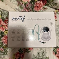 Motif Duo Double Electric Breast Pump with Hands-Free Pumping Bra(size L )
