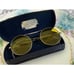 Antique 1920s Round Spectacle Eyeglasses Yellow Lenses With Case