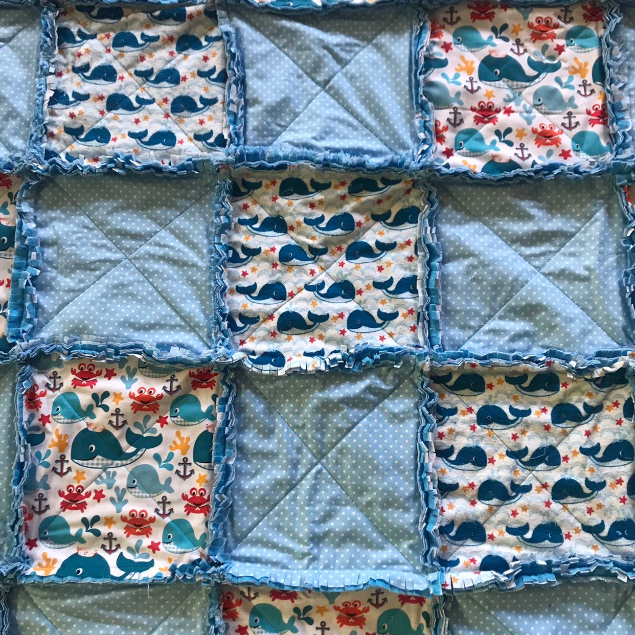 Whale baby blanket