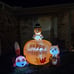 6 FT Tall Thanksgiving Inflatable Turkey on Pumpkin, Inflatable Racoon