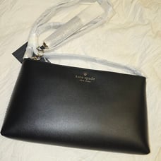 NEW KATE SPADE LEATHER PURSE, BLACK